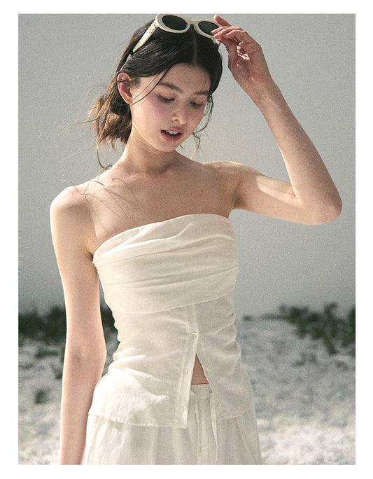 ShaoYeYan Aomalm Breath Falls on Shoulders Elegant Two-Piece Set