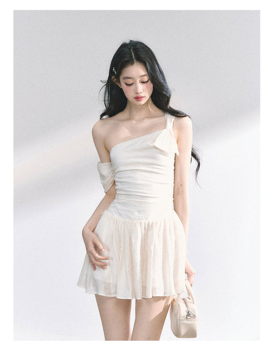 SHAOYEYAN French Off-Shoulder Bodycon Dress