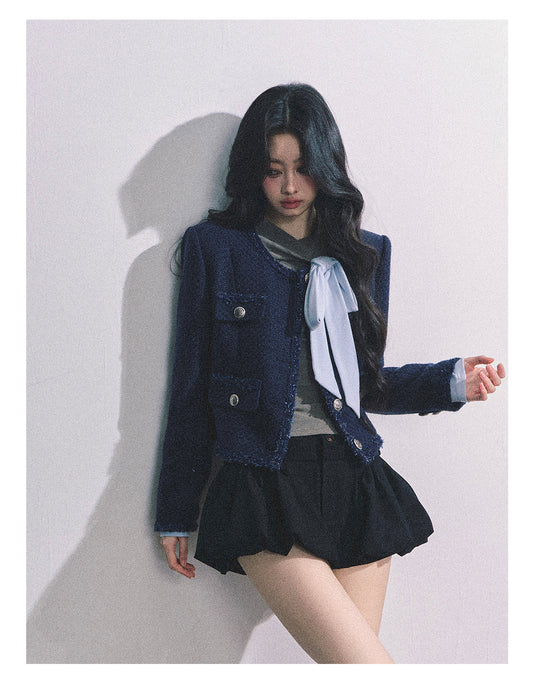 ShaoYeYan French Sweet Fragrance Island Loose Fit Tweed Jacket