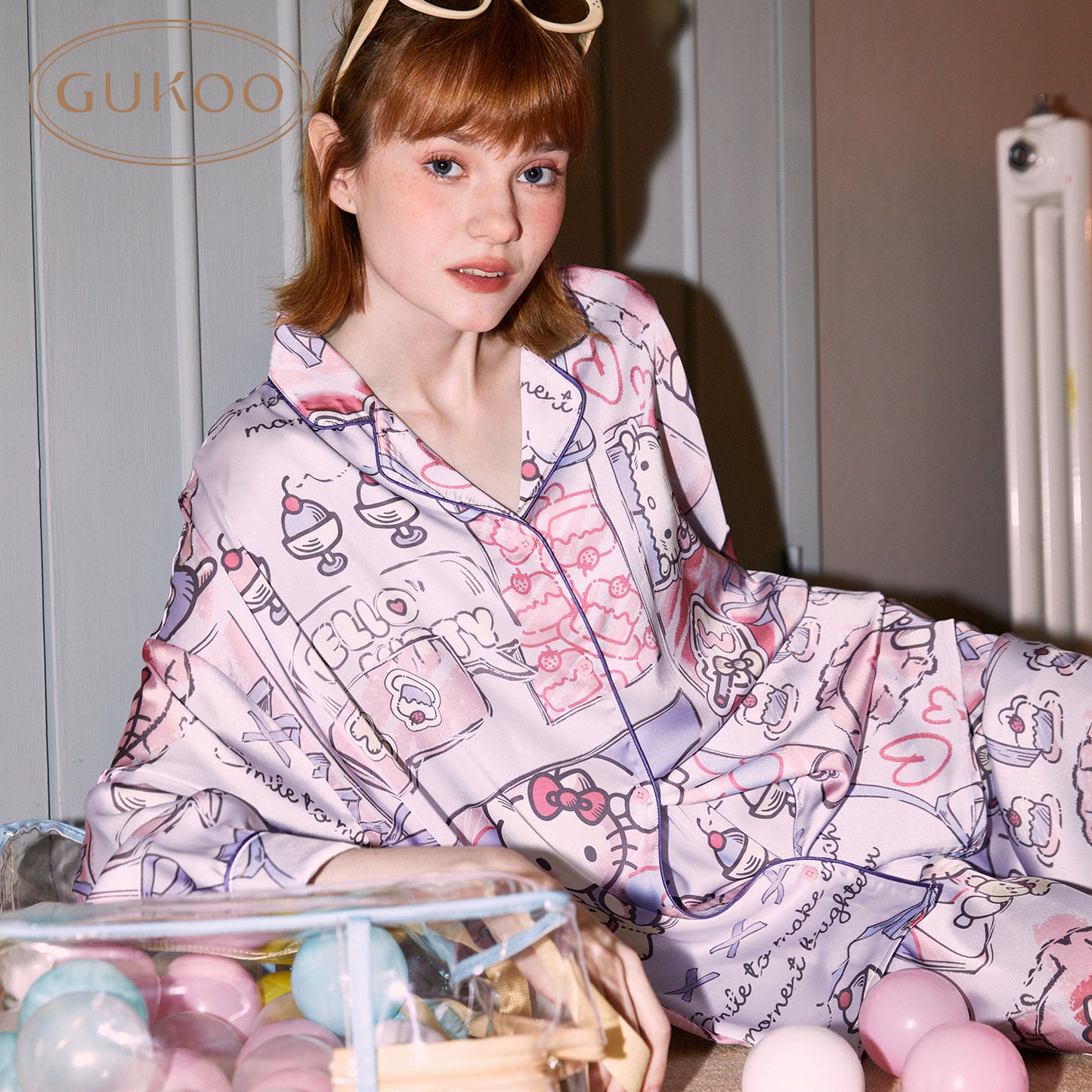 Gukoo x Sanrio Hello Kitty Sleepwear Set