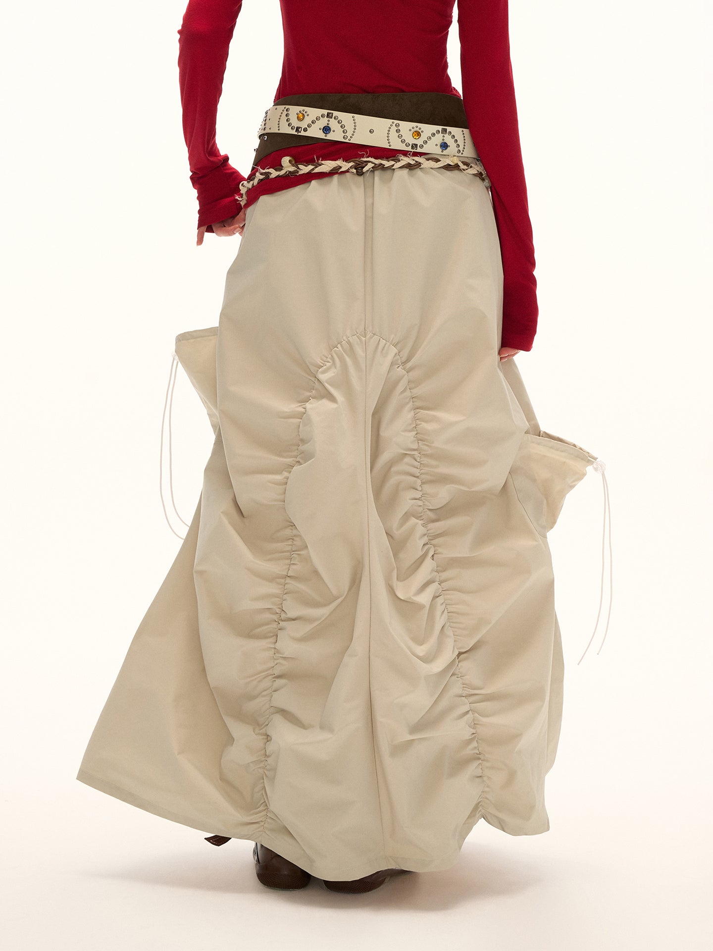 MAMC Asymmetric Hem Utility Skirt