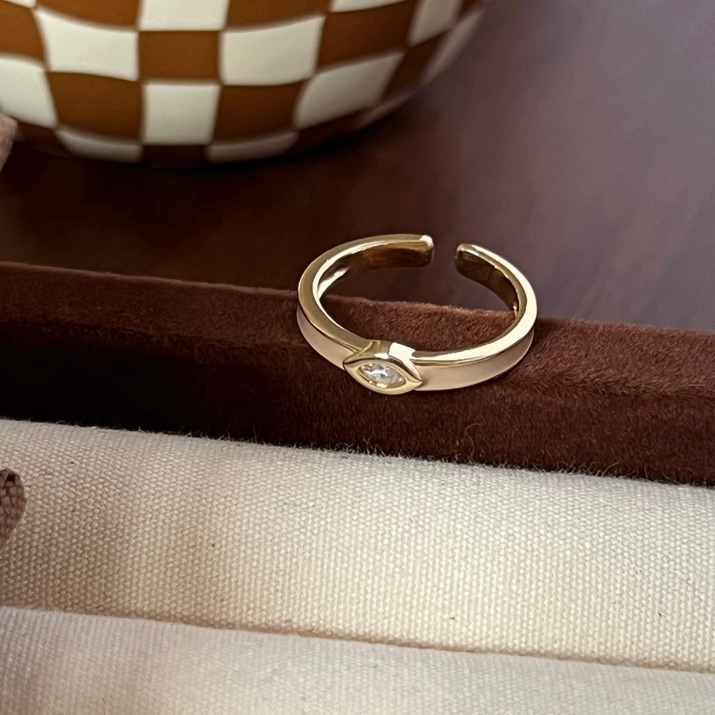 VIGVOG Geometric Gemstone Rings
