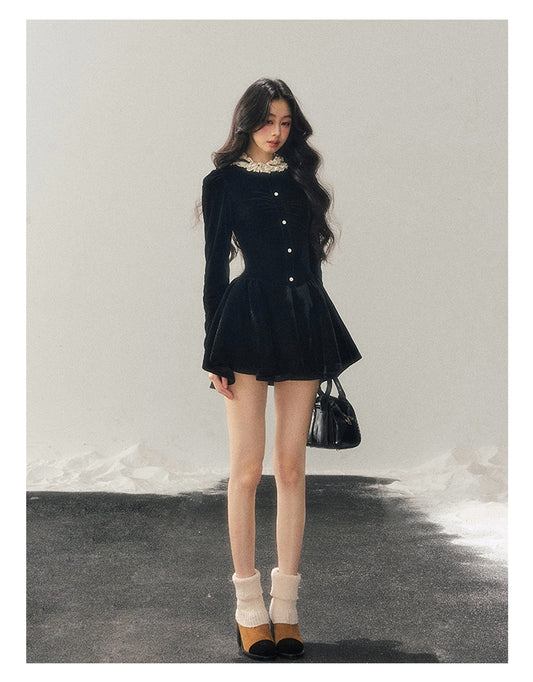 ShaoYeYan Aomalm Bernard Heiress French Ruffle Lace Dress