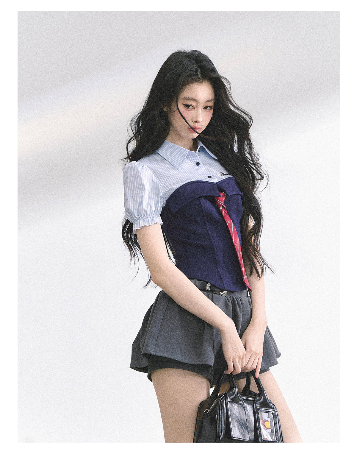 SHAOYEYAN American Style Striped Crop Tee