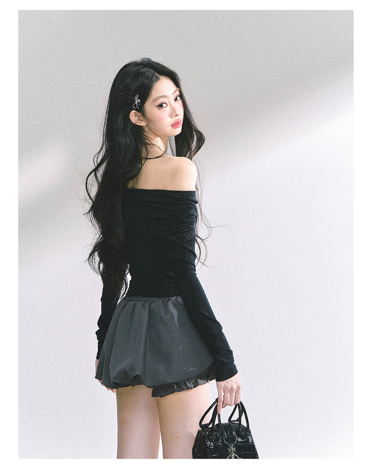 SHAOYEYAN Pure Desire Off-Shoulder Lace Tee