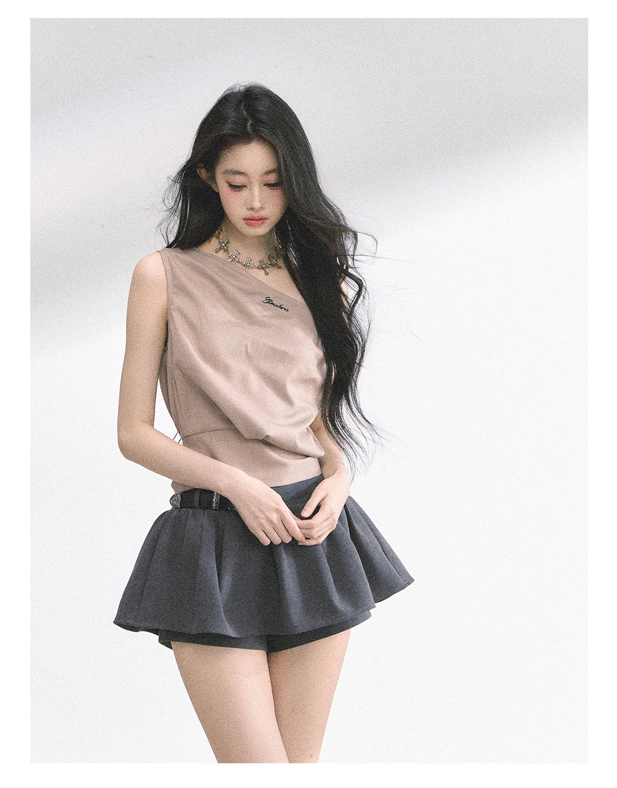 SHAOYEYAN Korean Off-Shoulder Crop Top
