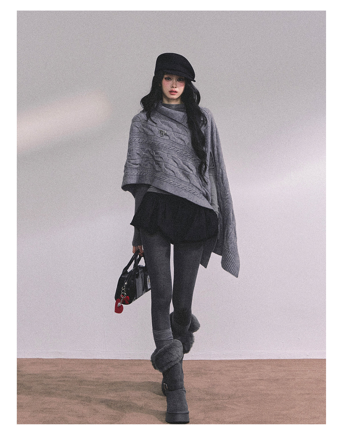 ShaoYeYan British Muse Loose Fit Knit Cape Sweater