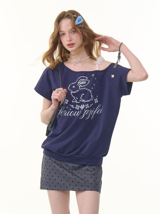 ziziFei Vintage Bunny Lace Tee