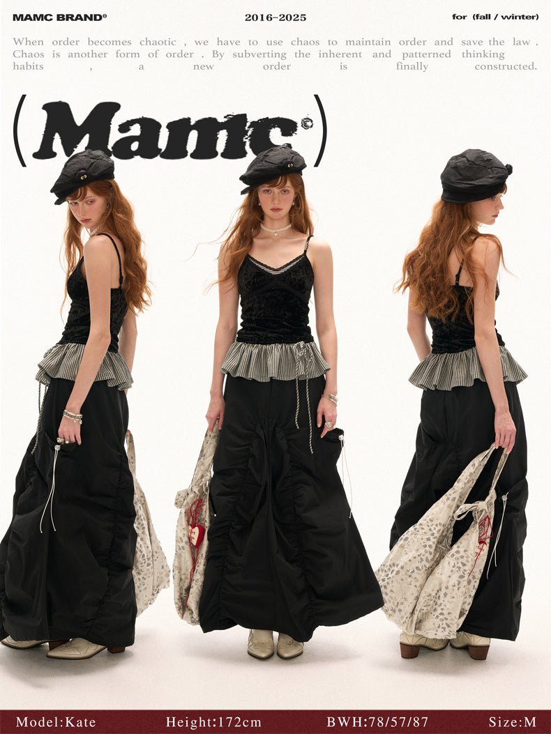MAMC Asymmetric Hem Utility Skirt
