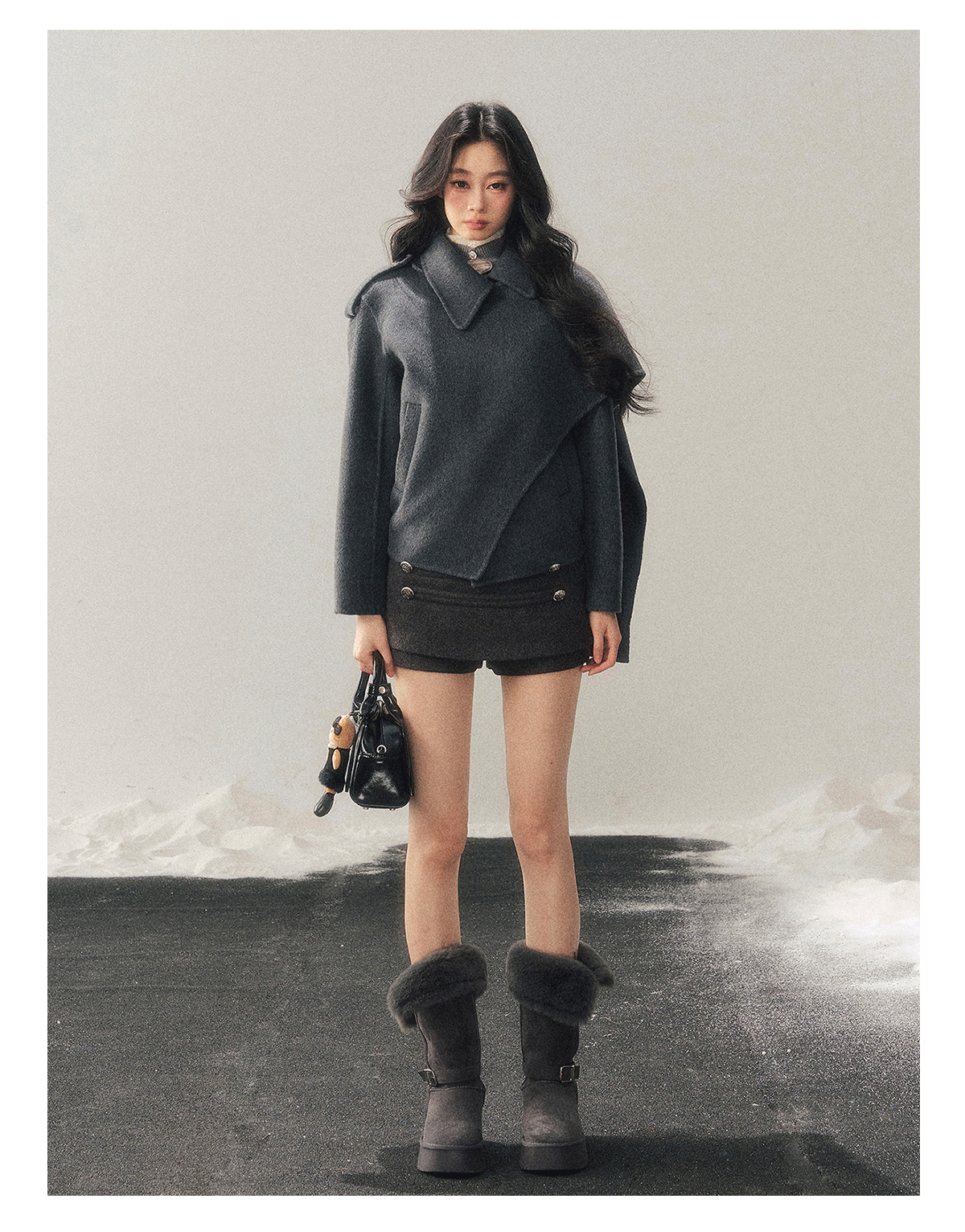 ShaoYeYan Aomalm She Hears The Snow Melt British Wool Coat