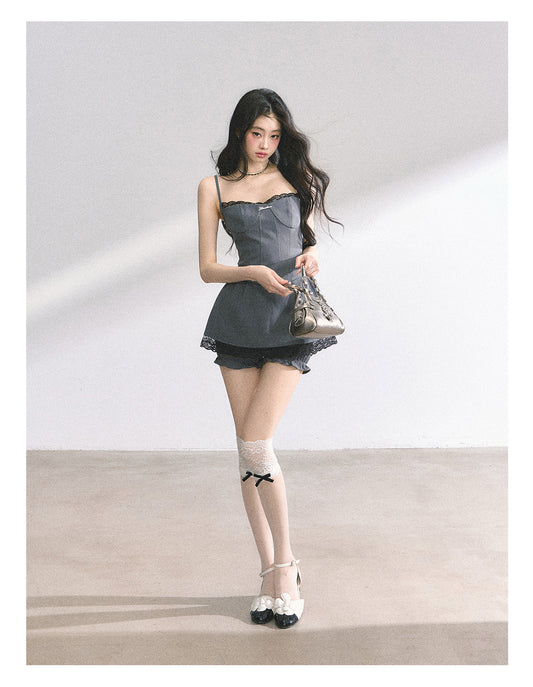 SHAOYEYAN Edgy Lace Slip Dress