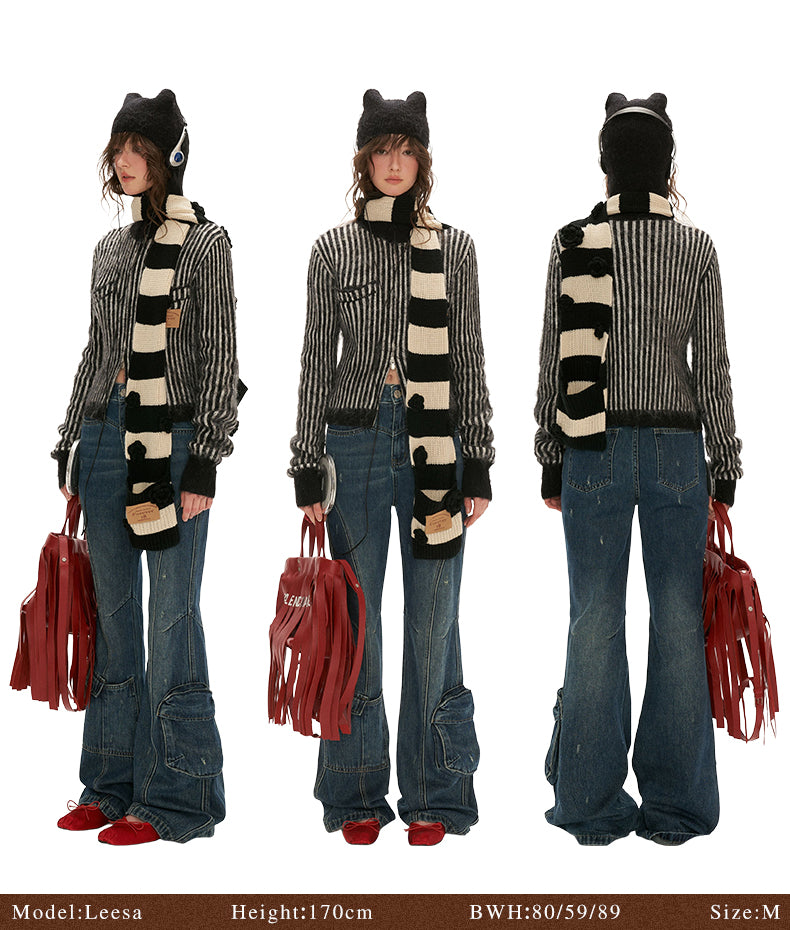 MAMC Hooded Striped Sweater