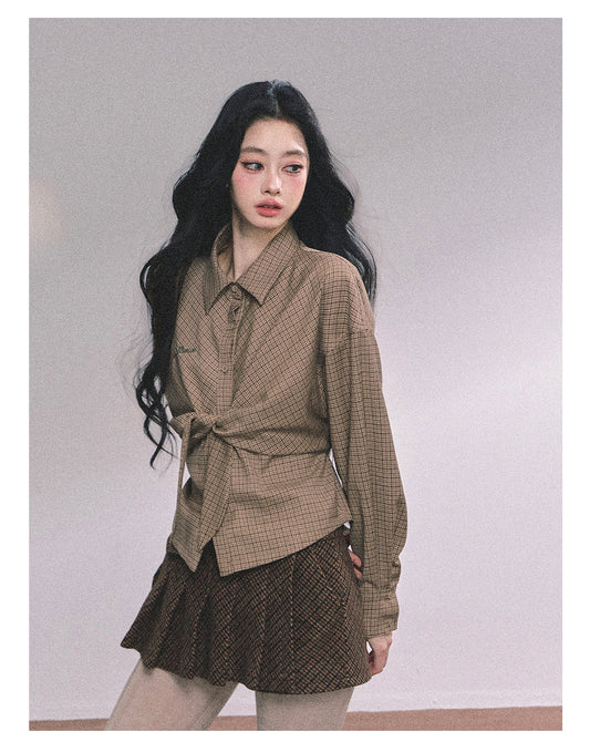 ShaoYeYan Maillard Special American Loose Fit Plaid Shirt