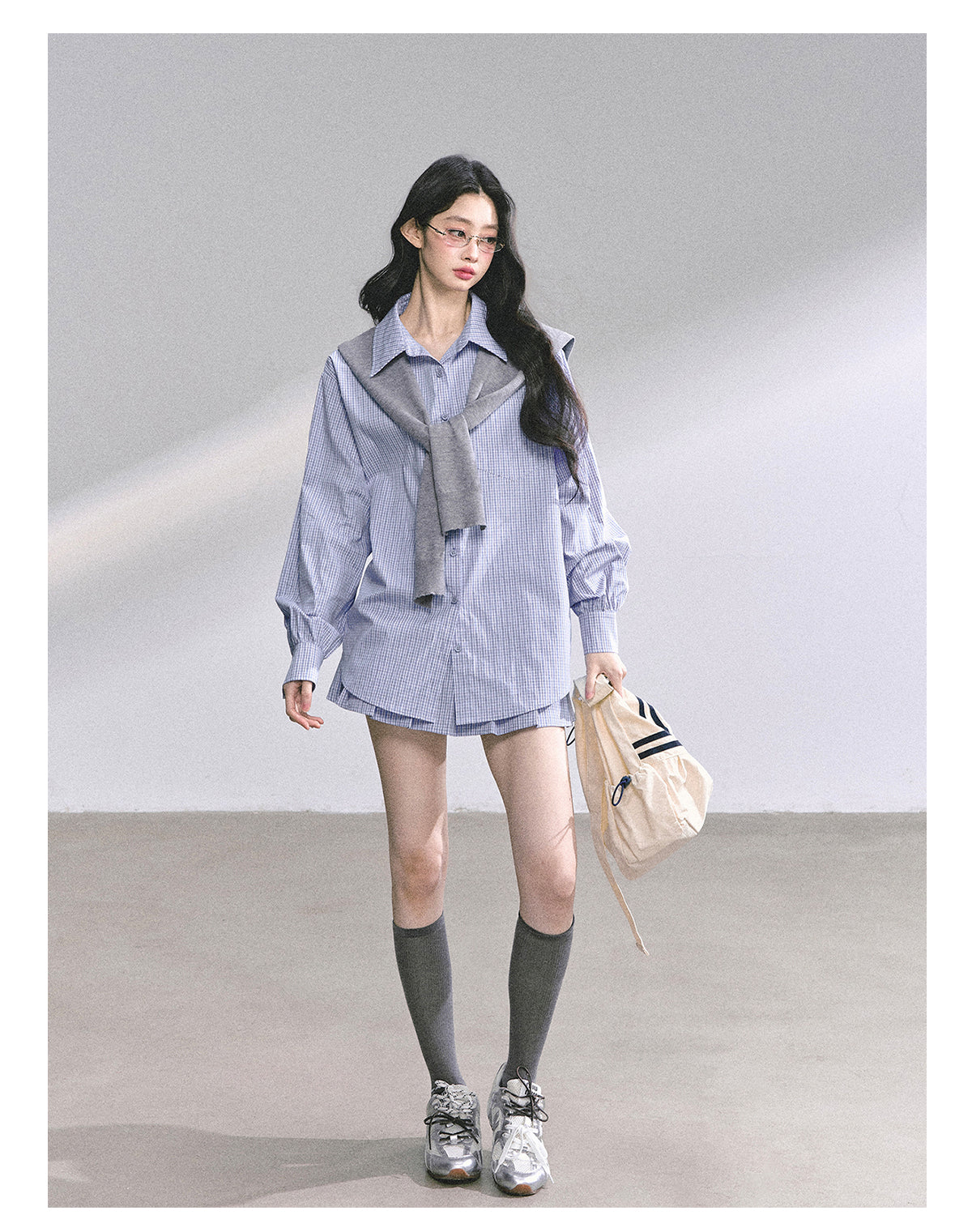 SHAOYEYAN Felton College French Plaid Set