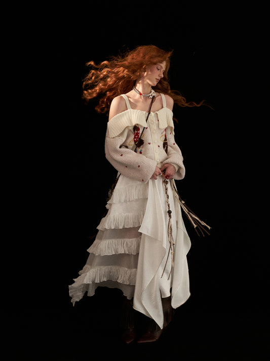 MAMC Hula Hoop Two-Way Knit Cardigan