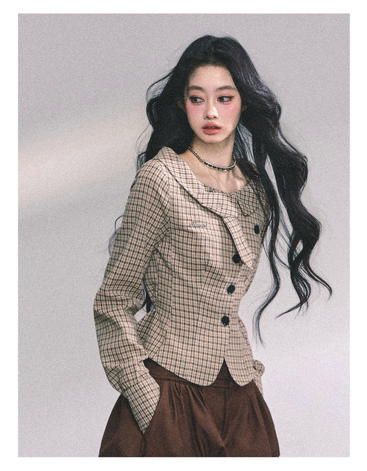 ShaoYeYan Ing Art Student American Plaid Shirt