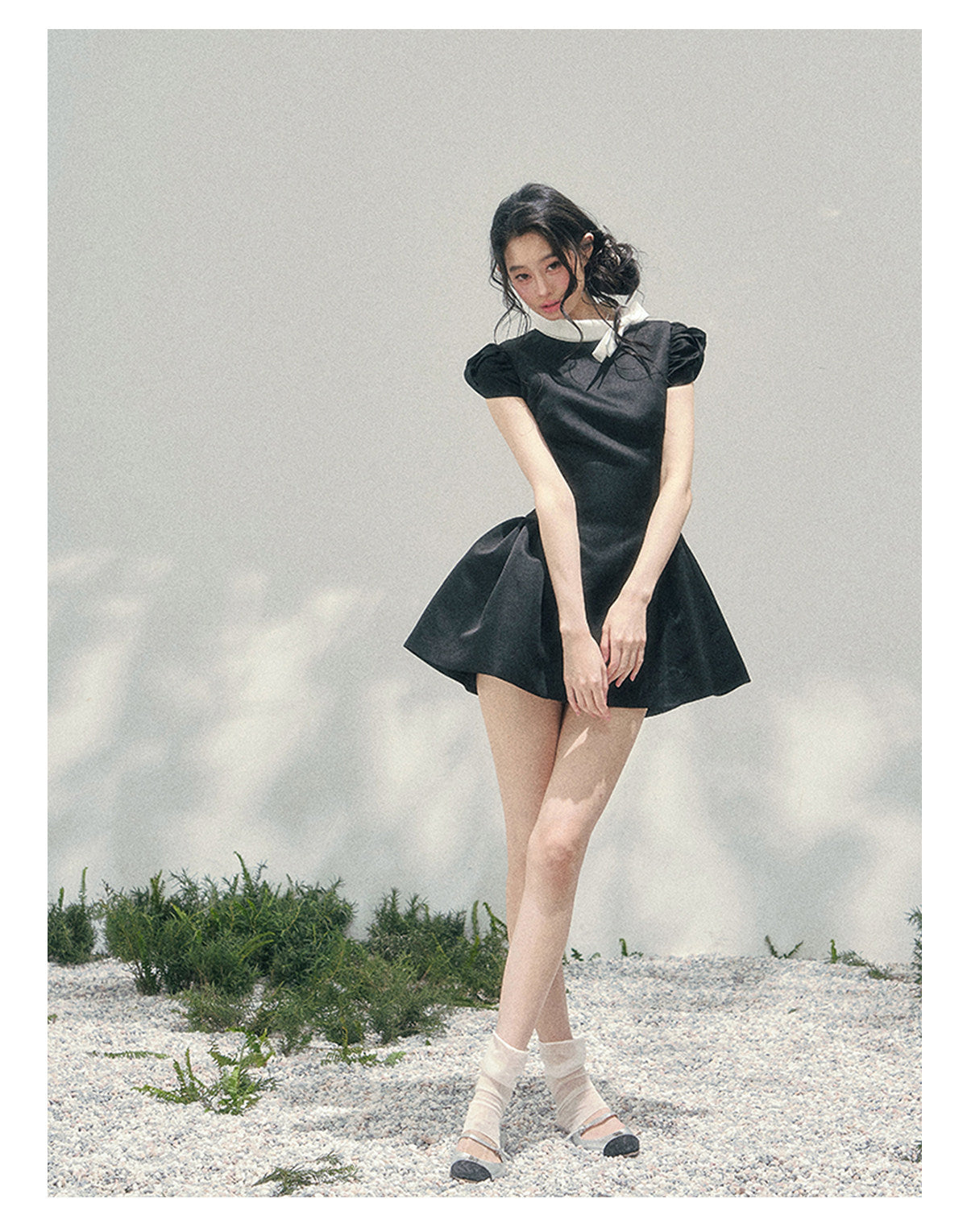 ShaoYeYan Aomalm Satin Knot Luxe Party Dress