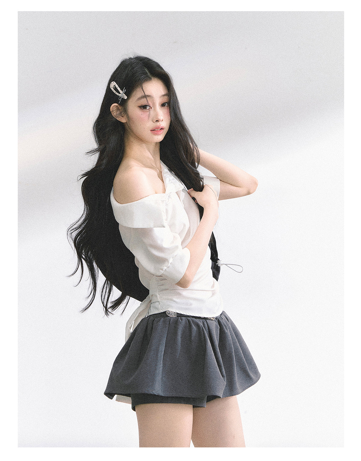 SHAOYEYAN French Off-Shoulder Blouse
