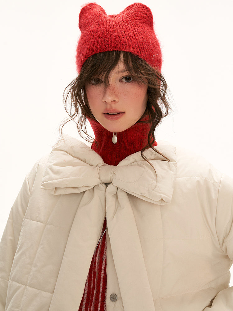 MAMC Bow-Button Puffer Jacket