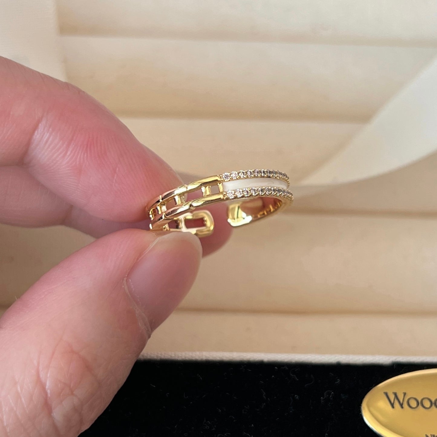 VIGVOG Minimalist Geometric Rings