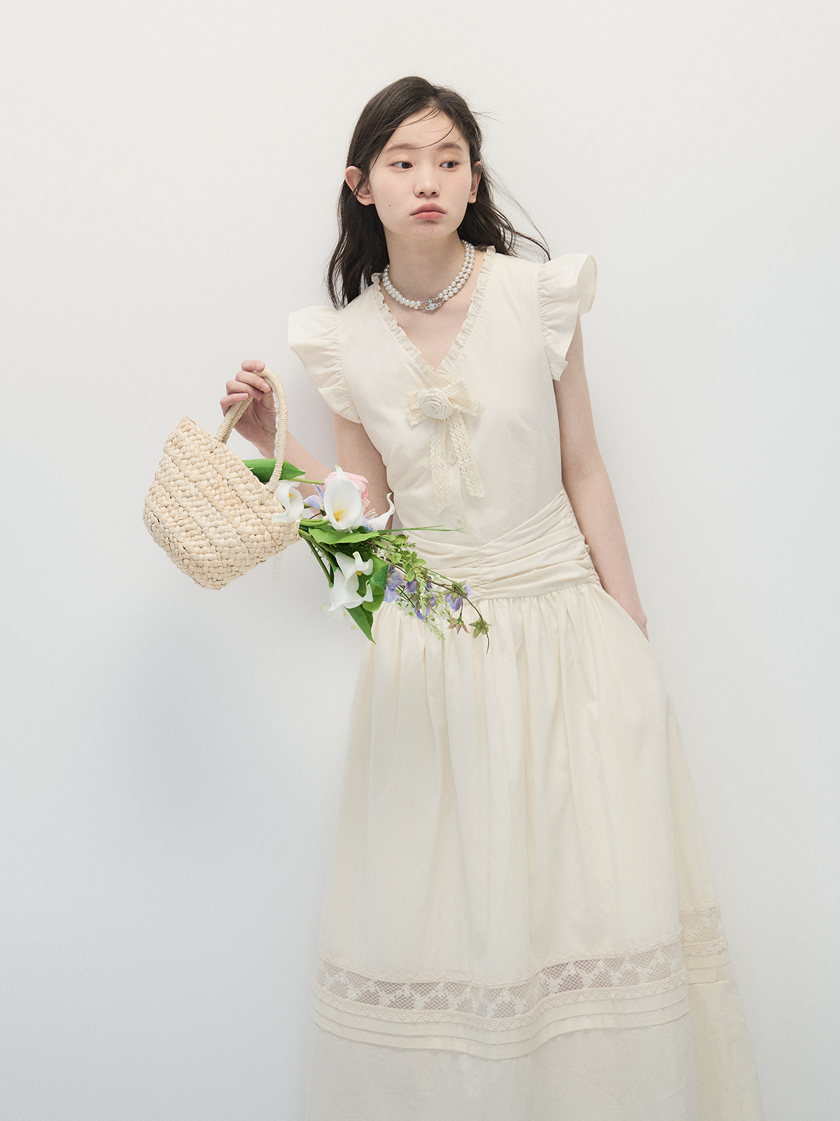 ANNATTO 'Moonlight Plume' Cotton Maxi Dress