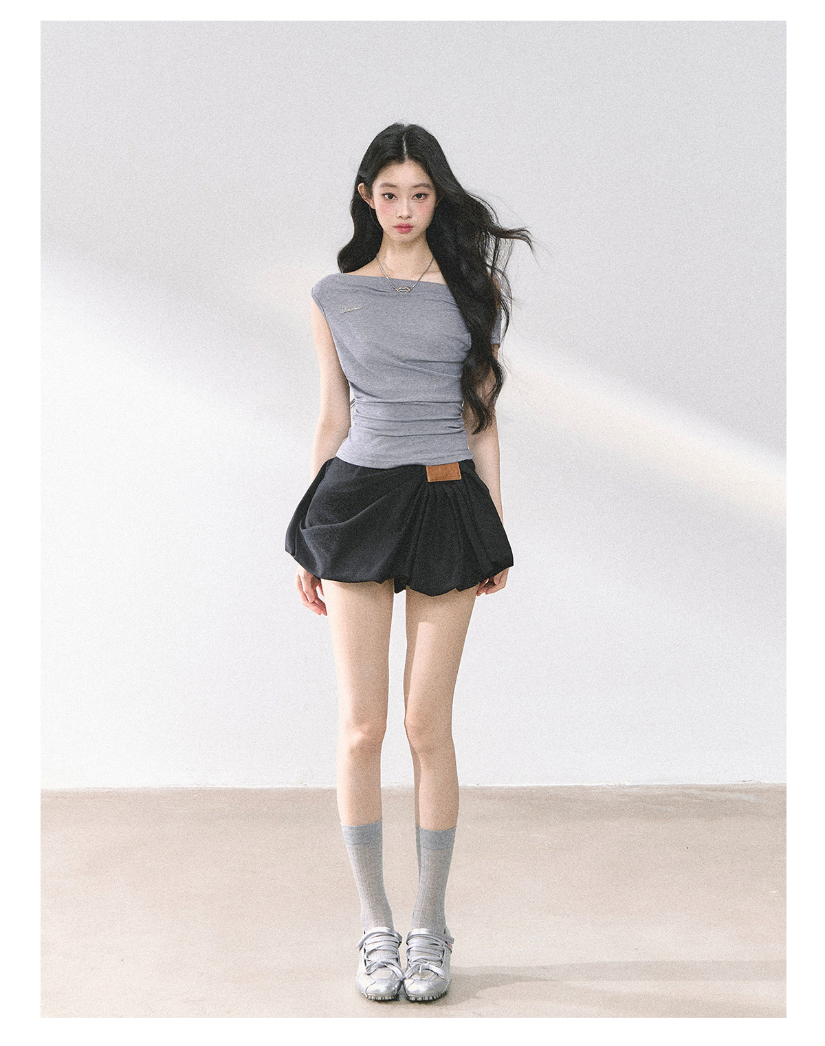 SHAOYEYAN American Style Off-Shoulder Crop Top