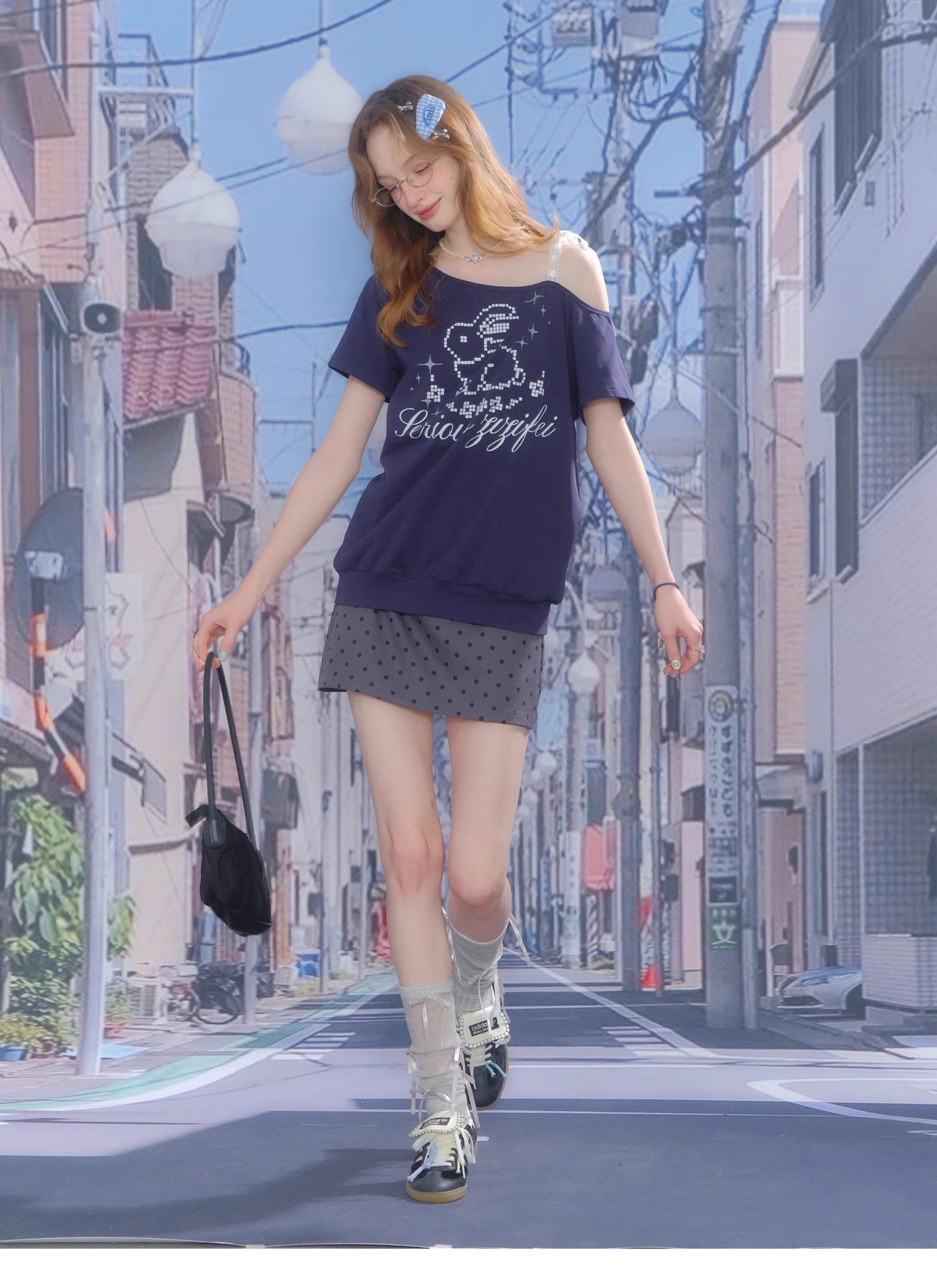 ziziFei Vintage Bunny Lace Tee