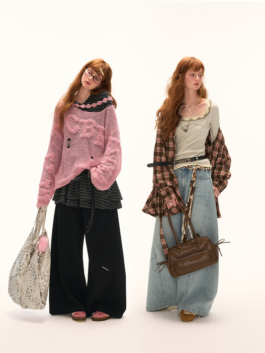 MAMC Washed Wide-Leg Jeans