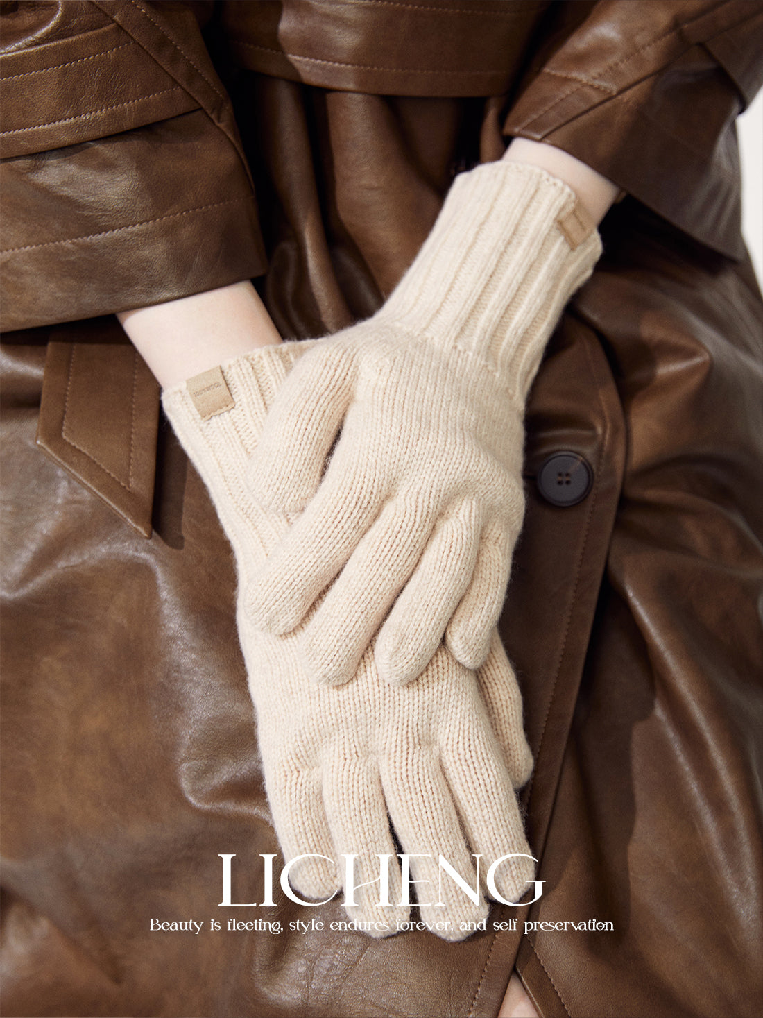 LICHENG Pure Wool Winter Gloves