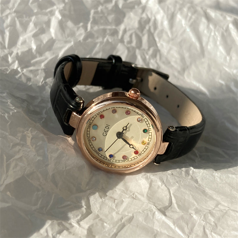 SUBTIME Seven-Colored Birthstone Watch