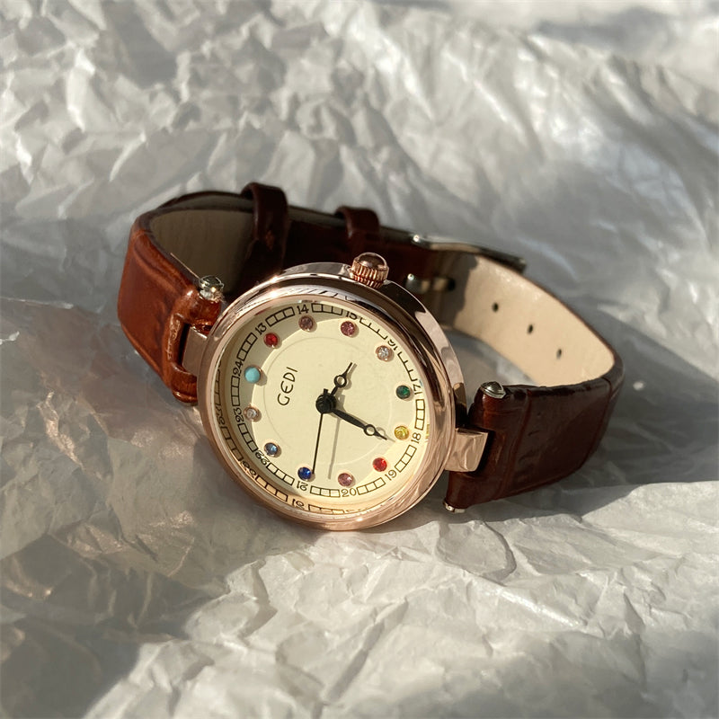 SUBTIME Seven-Colored Birthstone Watch