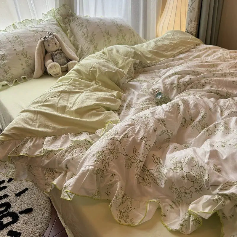 Korean Princess Duvet Cover Bedding Set