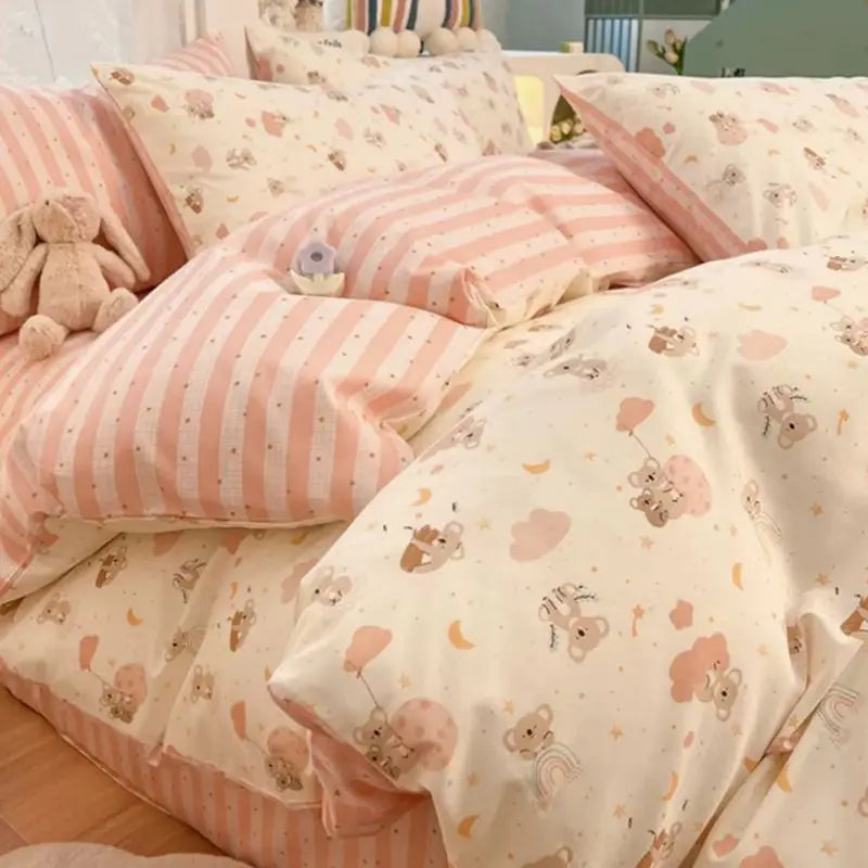 Cute Bear Duvet Cover Bedding Set