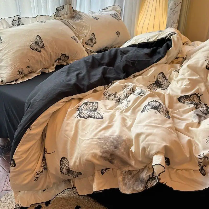 Korean Princess Duvet Cover Bedding Set