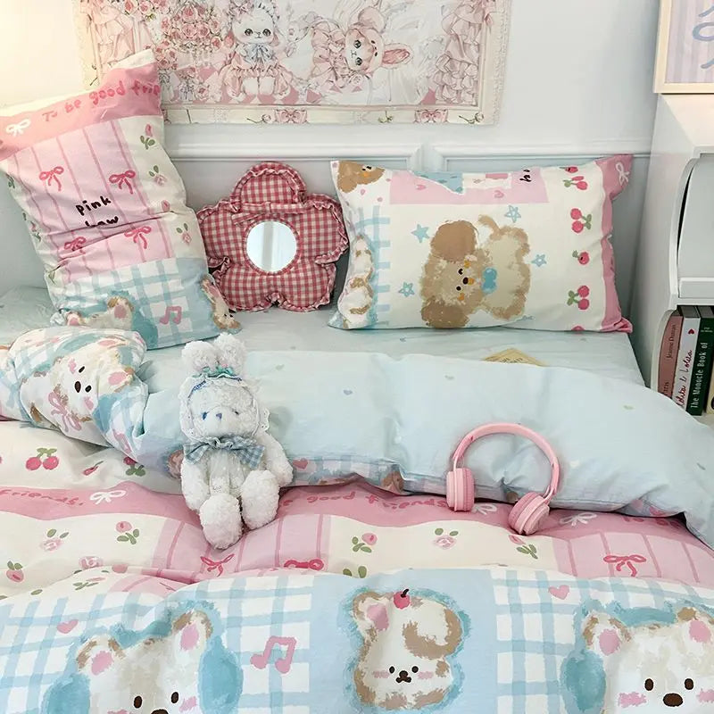 Cute Bear Duvet Cover Bedding Set