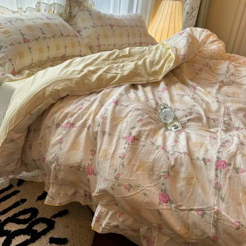 Korean Princess Duvet Cover Bedding Set