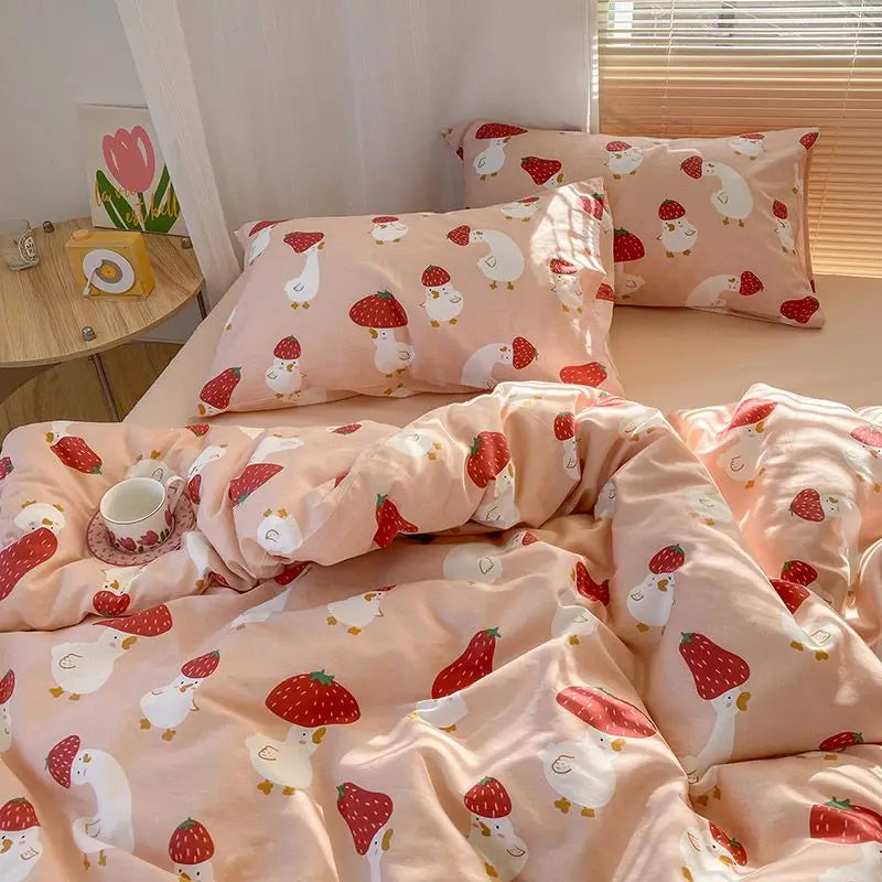 Cute Bear Duvet Cover Bedding Set