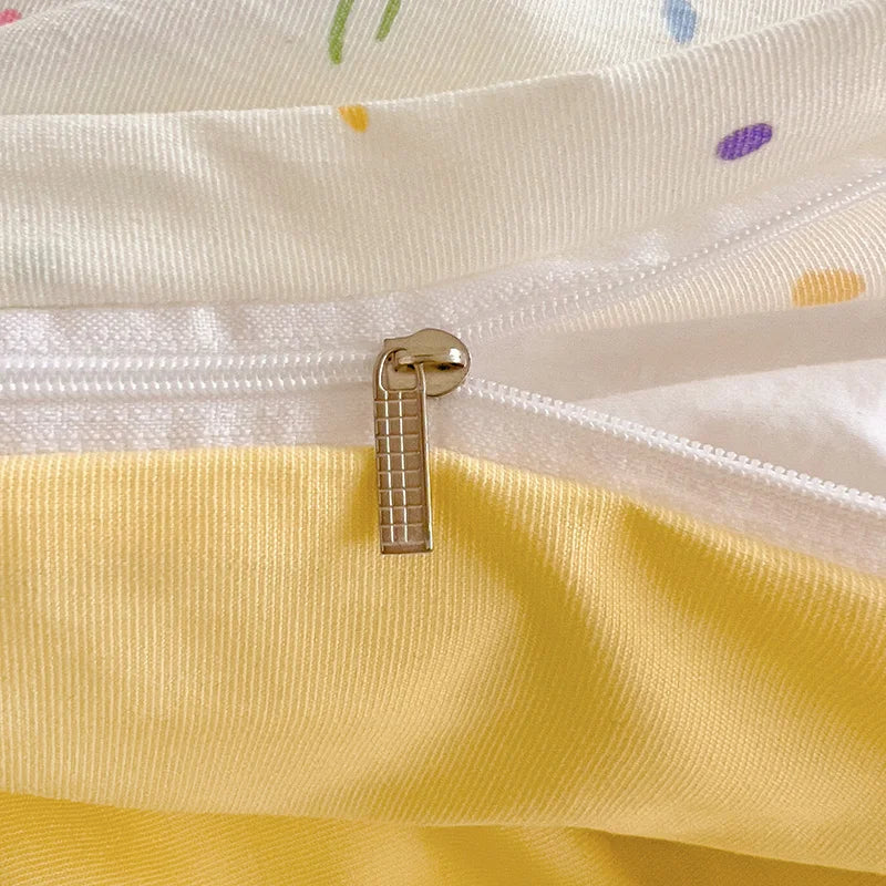 Yellow Bowknot Bedding Set
