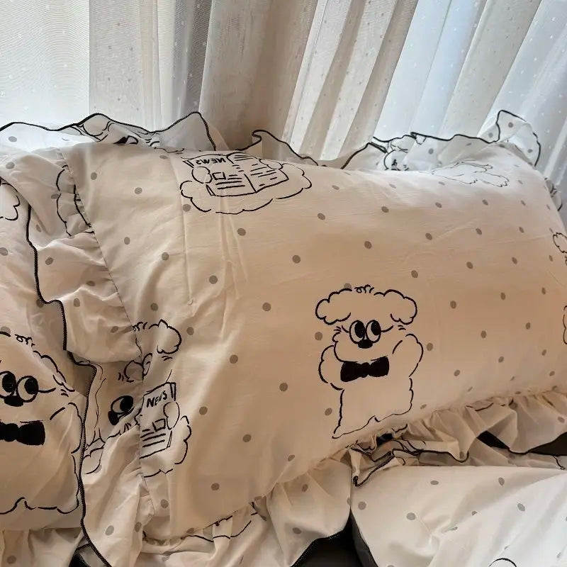 Korean Princess Duvet Cover Bedding Set