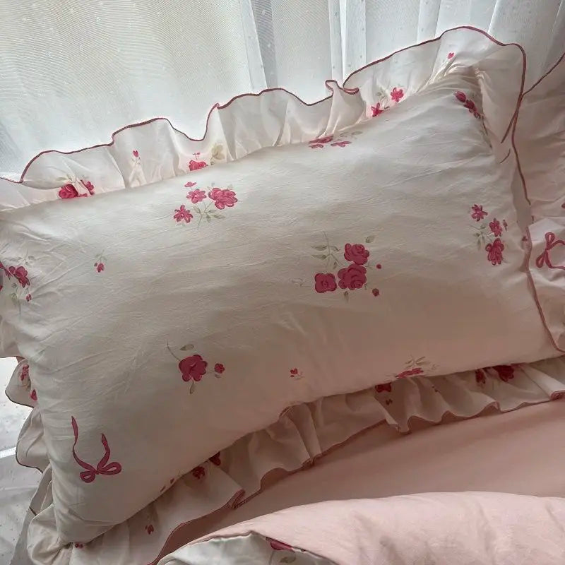 Korean Princess Duvet Cover Bedding Set