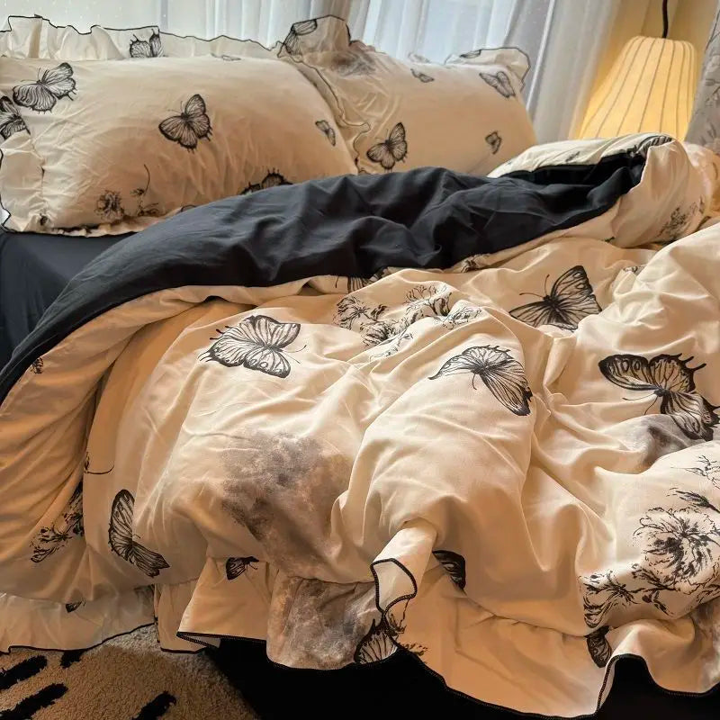 Korean Princess Duvet Cover Bedding Set
