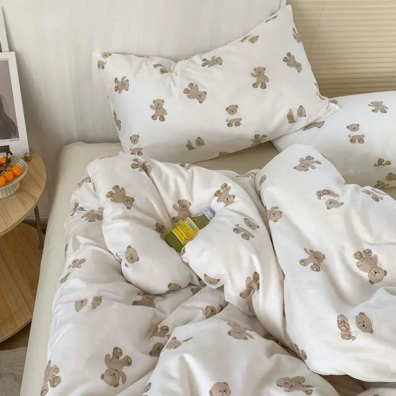 Cute Bear Duvet Cover Bedding Set