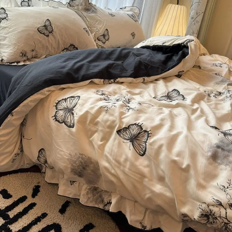 Korean Princess Duvet Cover Bedding Set