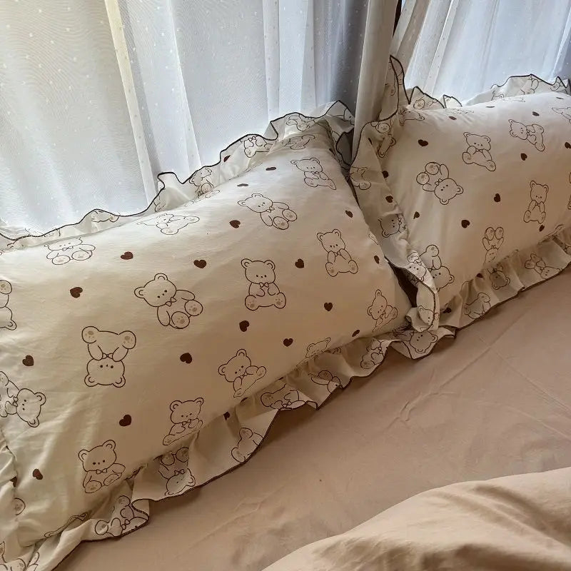 Korean Princess Duvet Cover Bedding Set