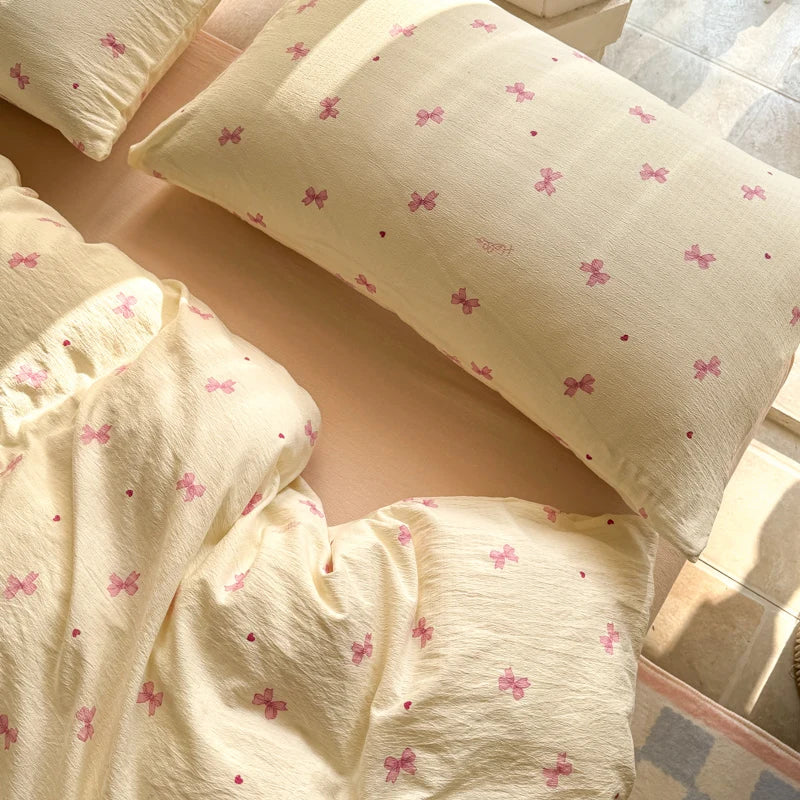 Kawaii Bow Bedding Set