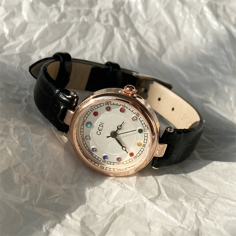 SUBTIME Seven-Colored Birthstone Watch