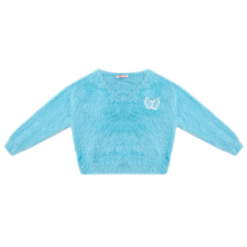 ziziFei Faux Mink Knit Sweater