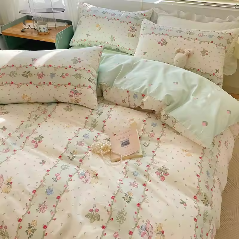 Aesthetic Pinterest Vibe Floral Bedding Set