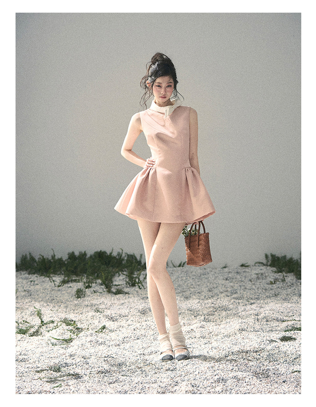 ShaoYeYan Aomalm Satin Knot Luxe Party Dress