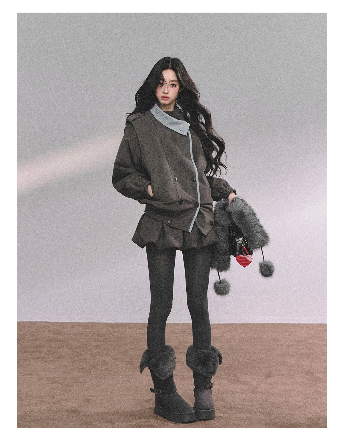 ShaoYeYan Barn Time Zone Audrey Hepburn Style Two-Piece Set